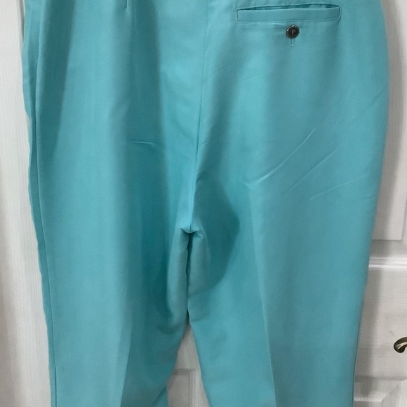 Vintage  Bette & Court Aqua blue cropped pant, size 8 - Picture 5 of 5